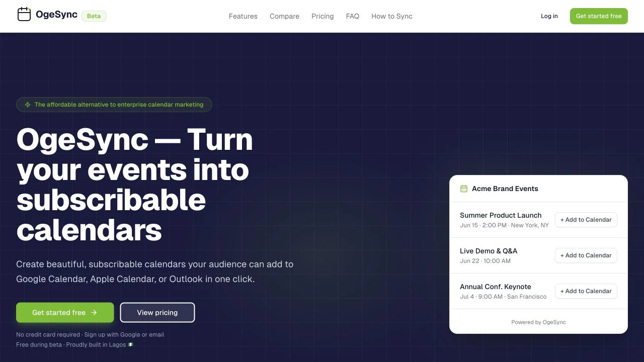 The full OgeSync website